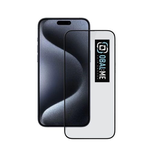 OBAL:ME 5D üveg kijelzővédő Apple iPhone 15 Pro készülékhez fekete