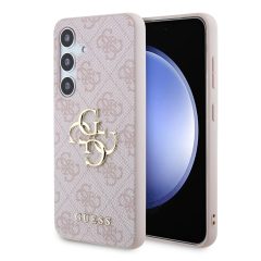   Guess PU 4G Metal Logo tok Samsung Galaxy S24 készülékhez rózsaszín