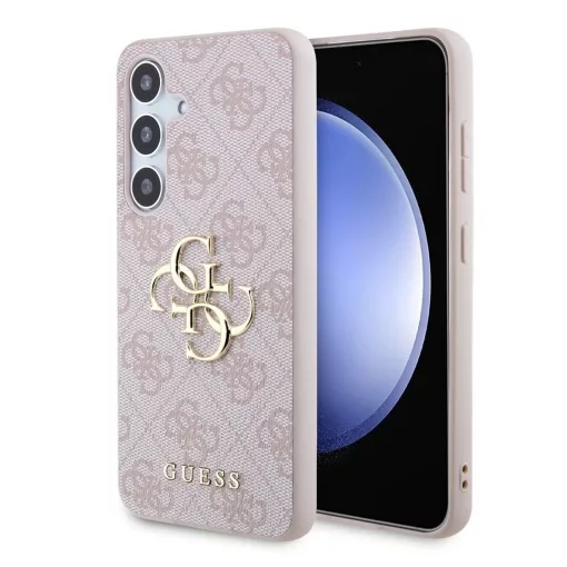 Guess PU 4G Metal Logo tok Samsung Galaxy S24 készülékhez rózsaszín