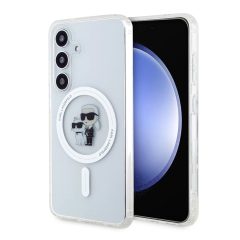   Karl Lagerfeld IML Glitter Karl and Choupette MagSafe tok Samsung Galaxy S24 készülékhez átlátszó