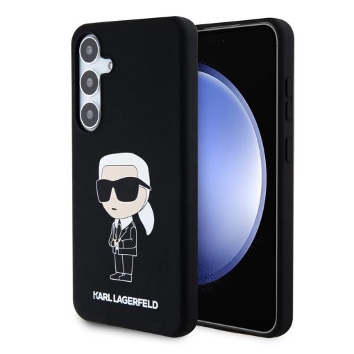 Karl Lagerfeld Liquid Silicone Ikonik NFT tok Samsung Galaxy S24+ készülékhez fekete