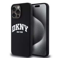   DKNY Liquid Silicone Arch Logo MagSafe tok iPhone 15 Pro Max készülékhez fekete