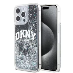   DKNY Liquid Glitter Arch Logo tok iPhone 14 Pro készülékhez fekete