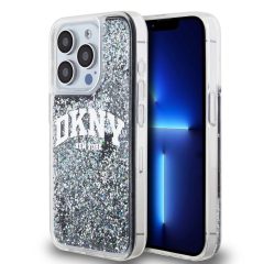   DKNY Liquid Glitter Arch Logo tok iPhone 15 Pro készülékhez fekete