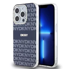   DKNY PC/TPU Repeat Pattern Tonal Stripe Magsafe tok iPhone 13 Pro készülékhez kék