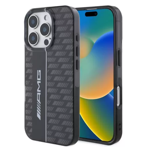 AMG Carbon Pattern tok iPhone 16 Pro Max készülékhez fekete