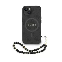   Guess PU Leather 4G Colored Ring Strap MagSafe tok iPhone 14 készülékhez fekete