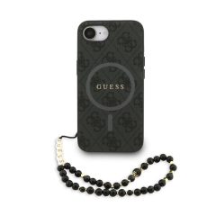   Guess PU Leather 4G Colored Ring Strap MagSafe tok iPhone 16e/17e készülékhez fekete