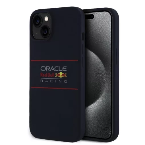 Red Bull Silicone Horizontal Logo MagSafe tok iPhone 14 készülékhez tengerészkék
