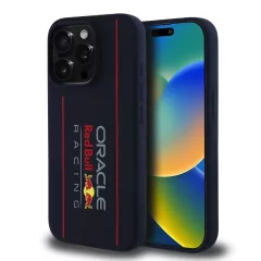   Red Bull Silicone Vertical Logo MagSafe tok iPhone 15 Pro készülékhez tengerészkék