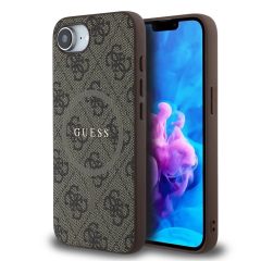   Guess PU bőr 4G Colored Ring MagSafe tok iPhone 16e/17e készülékhez barna