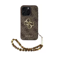   Guess PU 4G Metal Logo Strap tok az iPhone 15 Pro Max készülékhez barna