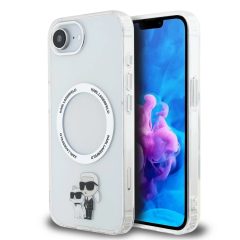   Karl Lagerfeld IML Karl and Choupette MagSafe tok iPhone 16e/17e készülékhez átlátszó