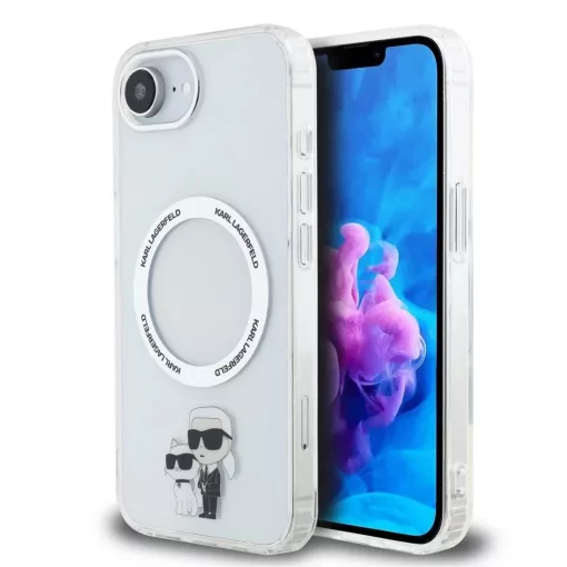 Karl Lagerfeld IML Karl and Choupette MagSafe tok iPhone 16e/17e készülékhez átlátszó