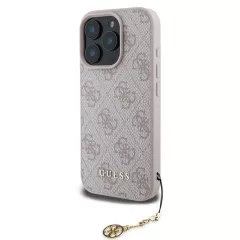   Guess 4G Charm tok iPhone 16 Pro készülékhez Tone on Tone rózsaszín