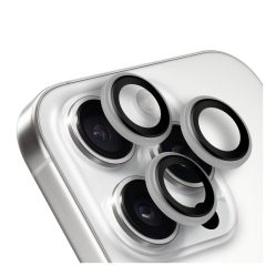   OBAL:ME lencsevédő Apple iPhone 15 Pro/15 Pro Max készülékhez fehér Titanium