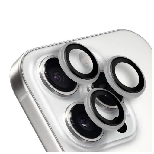 OBAL:ME lencsevédő Apple iPhone 15 Pro/15 Pro Max készülékhez fehér Titanium