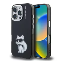   Karl Lagerfeld IML Aquarelle Choupette tok for iPhone 16 Pro készülékhez fekete