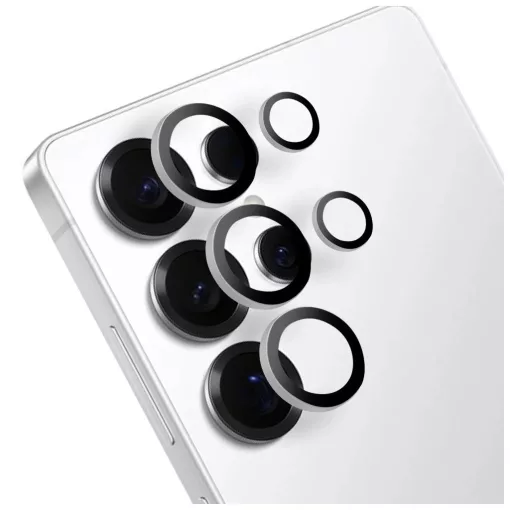 OBAL:ME kameralencsevédő Samsung Galaxy S25 Ultra készülékhez titán fehér ezüst