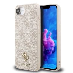   Guess PU 4G kis fém logós MagSafe tok az iPhone 16e/17e készülékhez rózsaszín