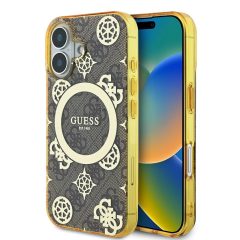   Guess IML 4G Peony MagSafe tok iPhone 16 készülékhez barna