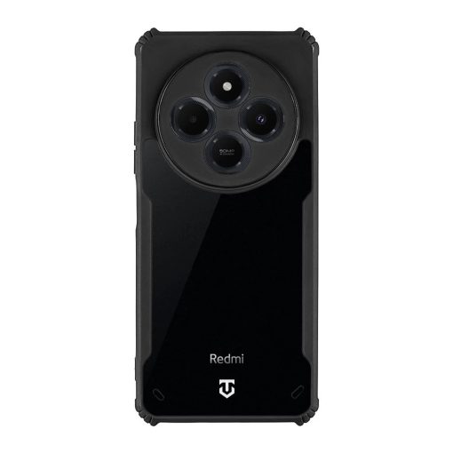 Tactical Quantum Stealth tok Xiaomi Redmi 14C 4G/A4 5G/Poco C75 készülékhez – átlátszó/fekete