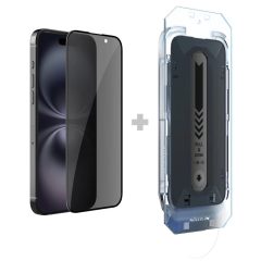   Nillkin edzett üveg 0.25mm Guardian 2.5D for Apple iPhone 16 készülékhez, fekete (applikátorral)