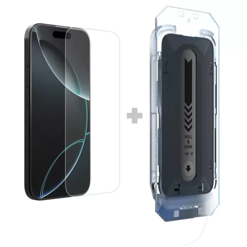 Nillkin edzett üveg kijelzővédő 0.2mm H+ PRO 2.5D Apple iPhone 16 Pro készülékhez (applikátorral)