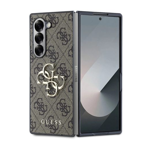 Guess PU 4G Metal Logo tok Samsung Galaxy Z Fold 6 készülékhez barna