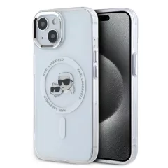   Karl Lagerfeld IML K&CH Heads Metal Frame MagSafe tok iPhone 14 készülékhez átlátszó