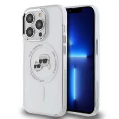   Karl Lagerfeld IML K&CH Heads Metal Frame MagSafe tok iPhone 15 Pro készülékhez átlátszó
