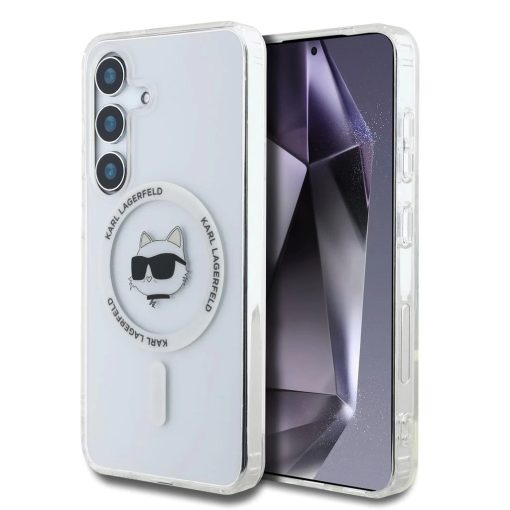 Karl Lagerfeld IML Choupette Head MagSafe tok Samsung Galaxy S25+ készülékhez áttetsző