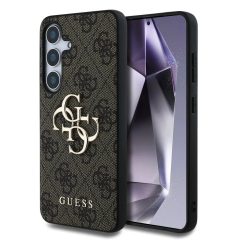   Guess PU 4G Metal Logo tok Samsung Galaxy S25+ készülékhez barna