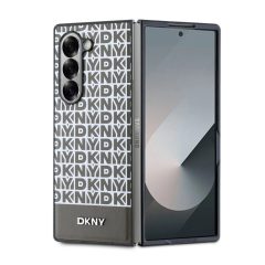   DKNY PU Leather Repeat Pattern Bottom Stripe MagSafe tok Samsung Galaxy Z Fold 6 készülékhez barna