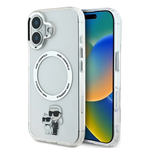 Karl Lagerfeld IML Karl and Choupette MagSafe tok iPhone 16 készülékhez átlátszó