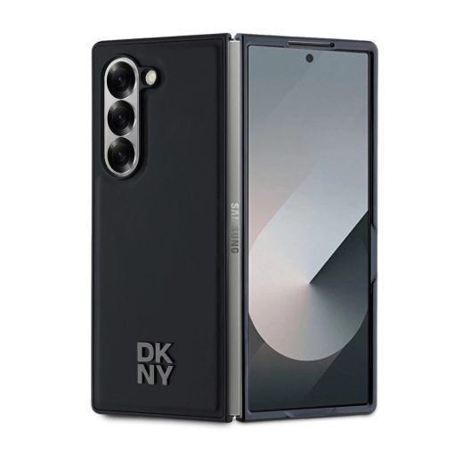 DKNY PU bőr Stack Logo MagSafe tok Samsung Galaxy Z Fold 6 készülékhez fekete