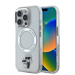   Karl Lagerfeld IML Karl and Choupette MagSafe tok iPhone 16 Pro készülékhez átlátszó
