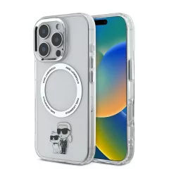   Karl Lagerfeld IML Karl and Choupette MagSafe tok iPhone 16 Pro Max készülékhez átlátszó