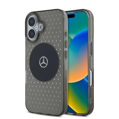   Mercedes PC/TPU Star Pattern MagSafe tok iPhone 16 Plus készülékhez fekete
