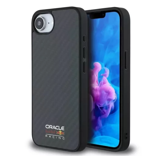 Red Bull Carbon Shiny Logo MagSafe tok iPhone 16e/17e készülékhez fekete