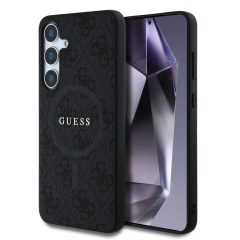   Guess PU Leather 4G Colored Ring MagSafe tok Samsung Galaxy S25+ készülékhez fekete