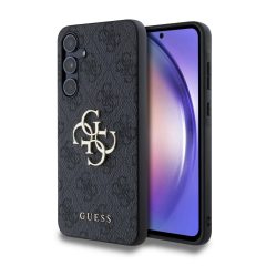   Guess PU 4G Metal Logo tok Samsung Galaxy A55 5G készülékhez szürke