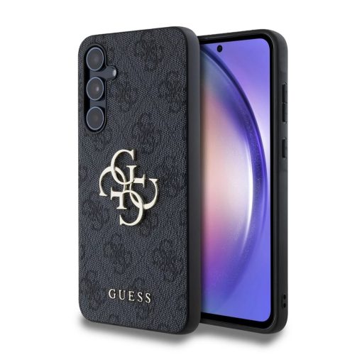 Guess PU 4G Metal Logo tok Samsung Galaxy A55 5G készülékhez szürke