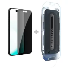   Nillkin Tempered Glass 0.25mm Guardian 2.5D kijelzővédő Apple iPhone 17 Pro készülékhez fekete (alkalmazóval)