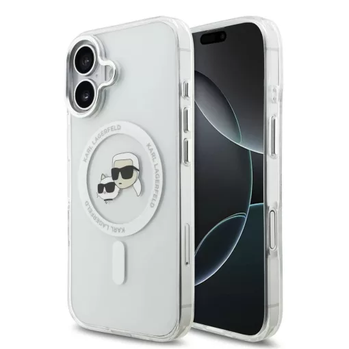 Karl Lagerfeld IML K&CH Heads Metal Frame MagSafe tok iPhone 17 készülékhez átlátszó