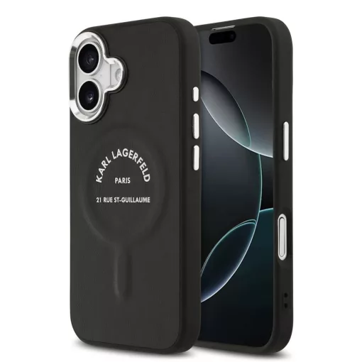 Karl Lagerfeld PU RSG Logo MagSafe tok iPhone 17 készülékhez fekete