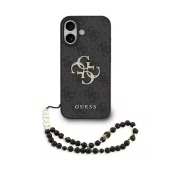   Guess PU 4G Metal Logo pántos tok iPhone 17 készülékhez fekete