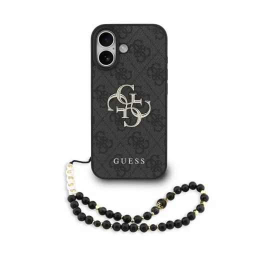 Guess PU 4G Metal Logo pántos tok iPhone 17 készülékhez fekete