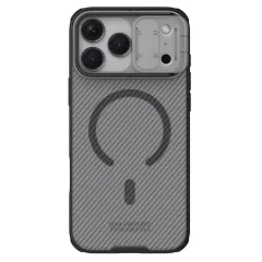   Nillkin CamShield PRO mágneses merev tok Apple iPhone 17 Pro Max készülékhez átlátszó fekete