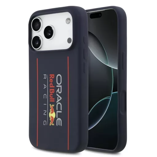 Red Bull Silicone Vertical Logo MagSafe tok iPhone 17 Pro készülékhez tengerészkék